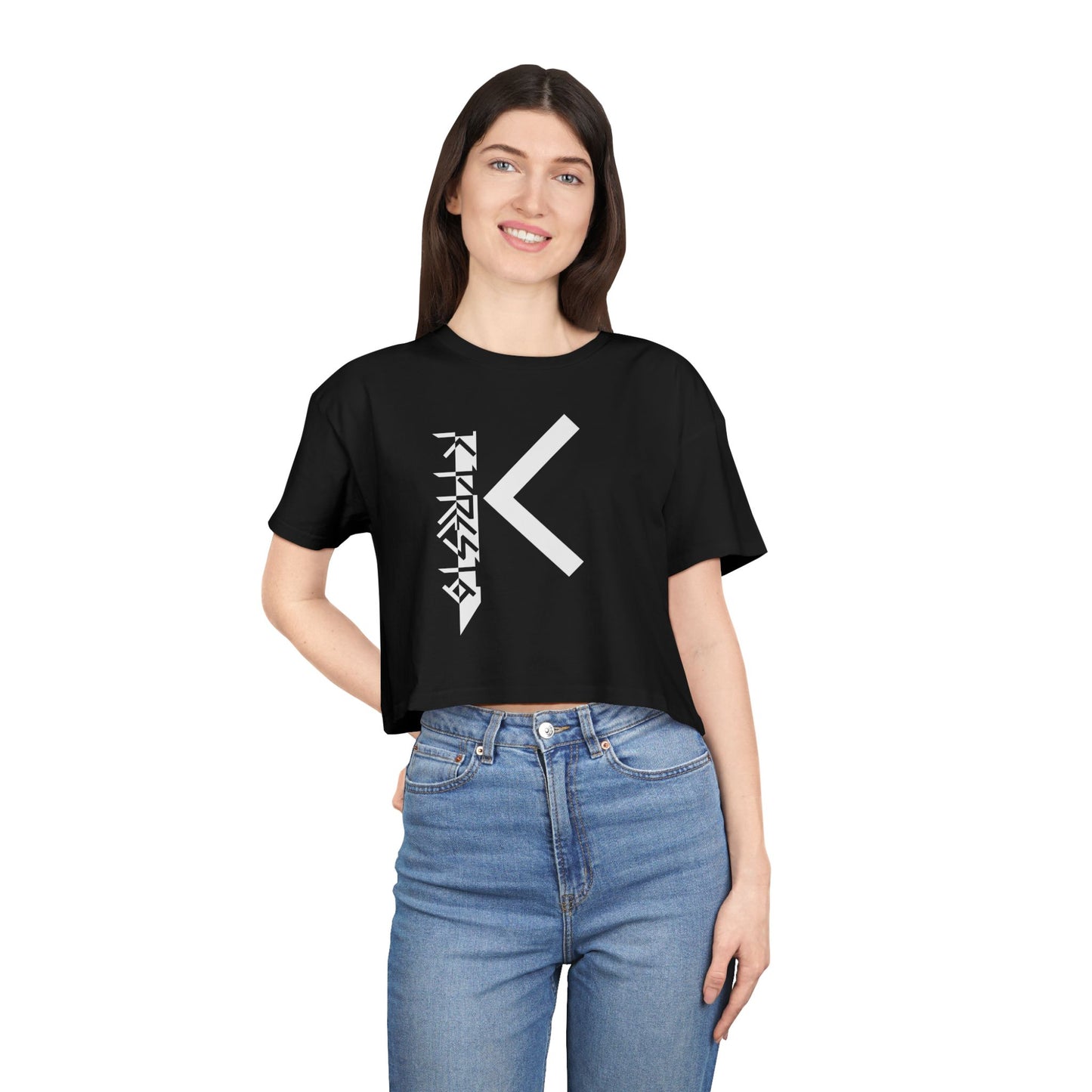 K Presto Vertical Logo Crop Tee